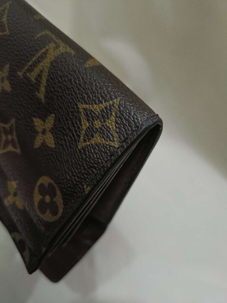 ルイヴィトン　財布　ステッチ補修