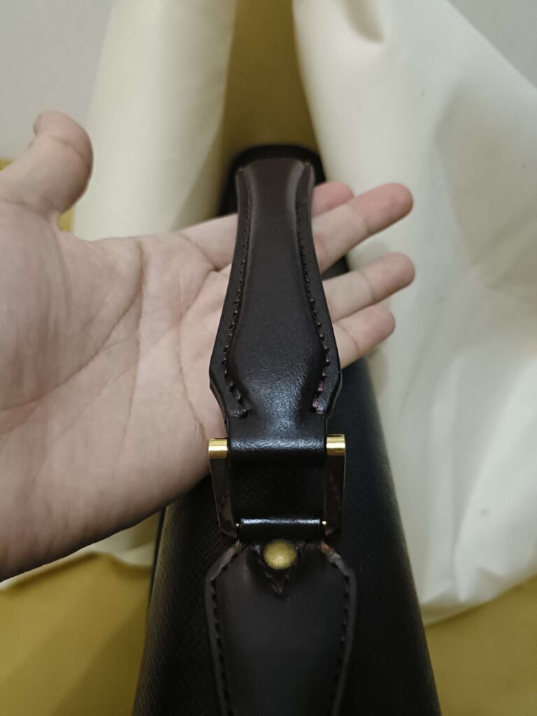かばん　ハンドル交換　一本手ハンドル